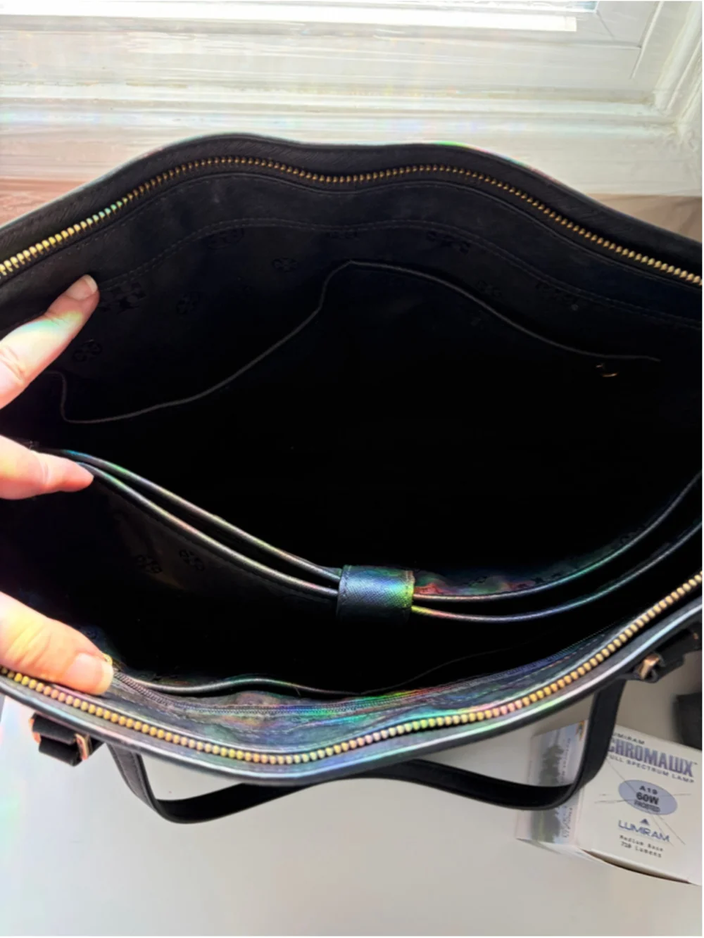 Tory Burch Black Gold work Tote Bag